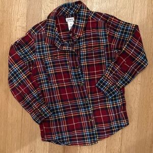Boys button front plaid shirt